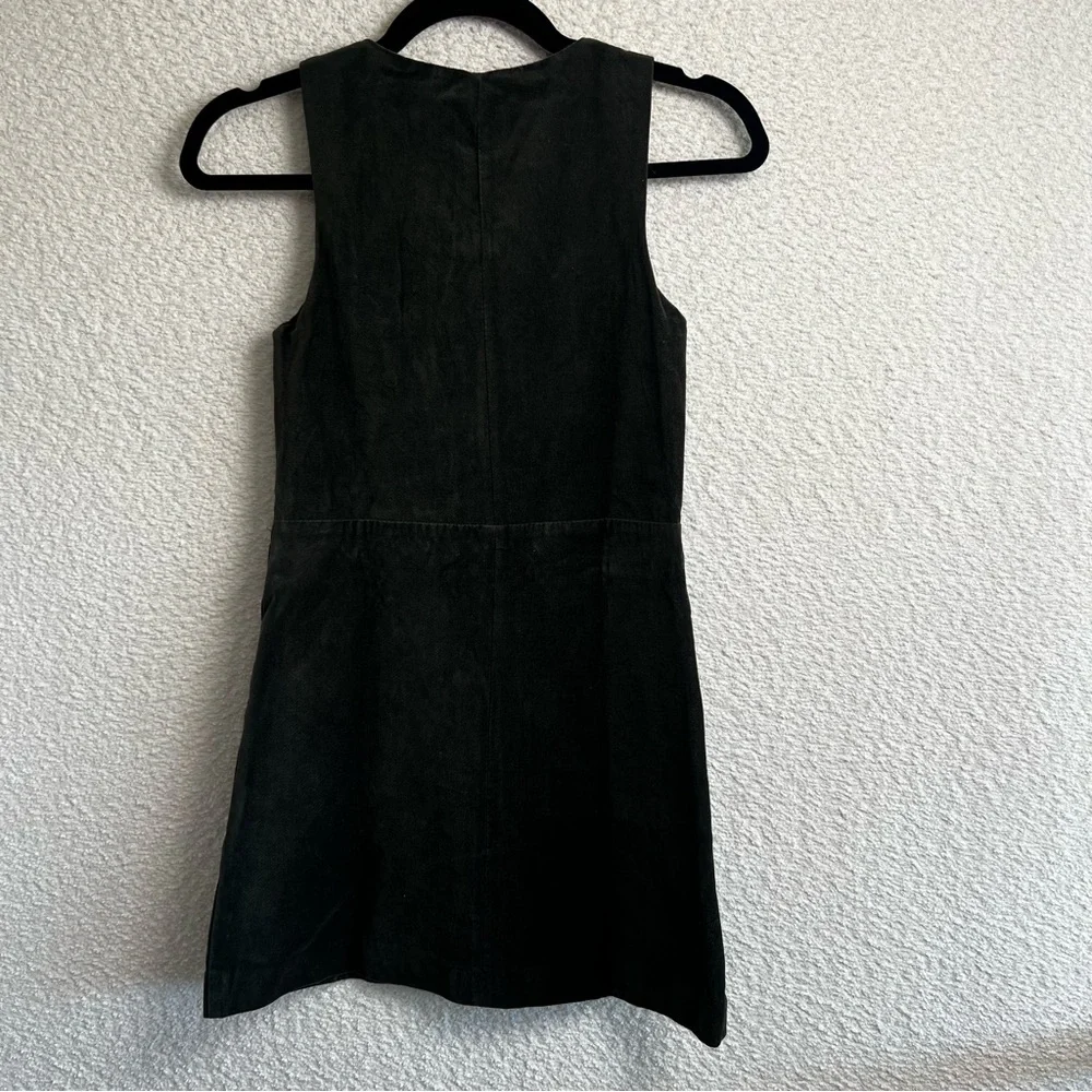 Zara Girls Velvet Sleeveless Pinafore Jumper Dress Dark Green Size 11/12‎ Years